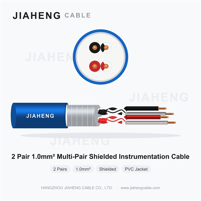 2 Pair 1.0mm² Multi-Pair Shielded Instrumentation Cable with Individually Screened Twisted Pairs