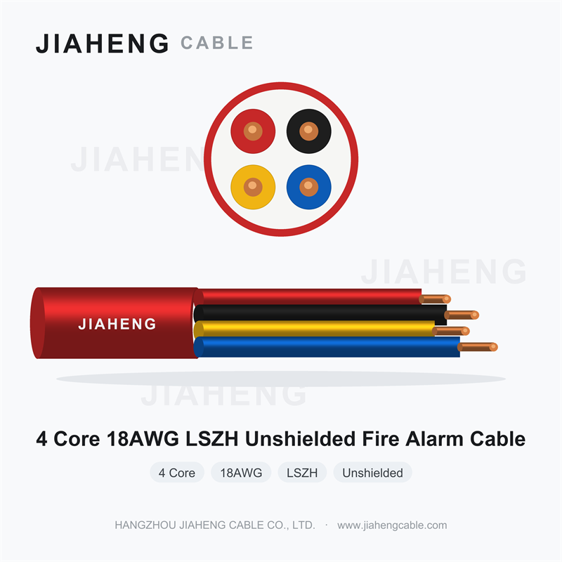 4 Core 18AWG LSZH Unshielded Fire Alarm Cable for Conventional Zoned Detection Systems