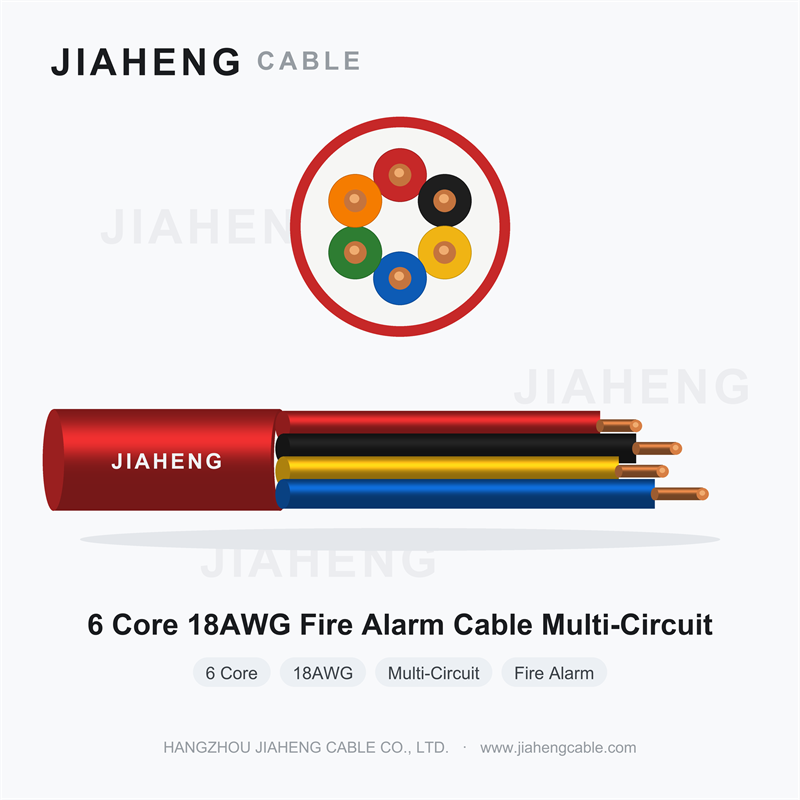 6 Core 18AWG Fire Alarm Cable Multi-Circuit for Zoned Detection and Control Wiring